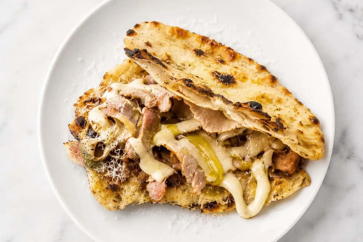 Crocchante Bianca - Crispy Crust, Porchetta alla Romana, Pecorino Romano