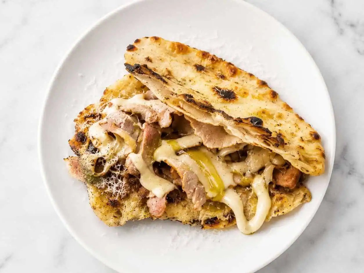 Crocchante Bianca - Crispy Crust, Porchetta alla Romana, Pecorino Romano