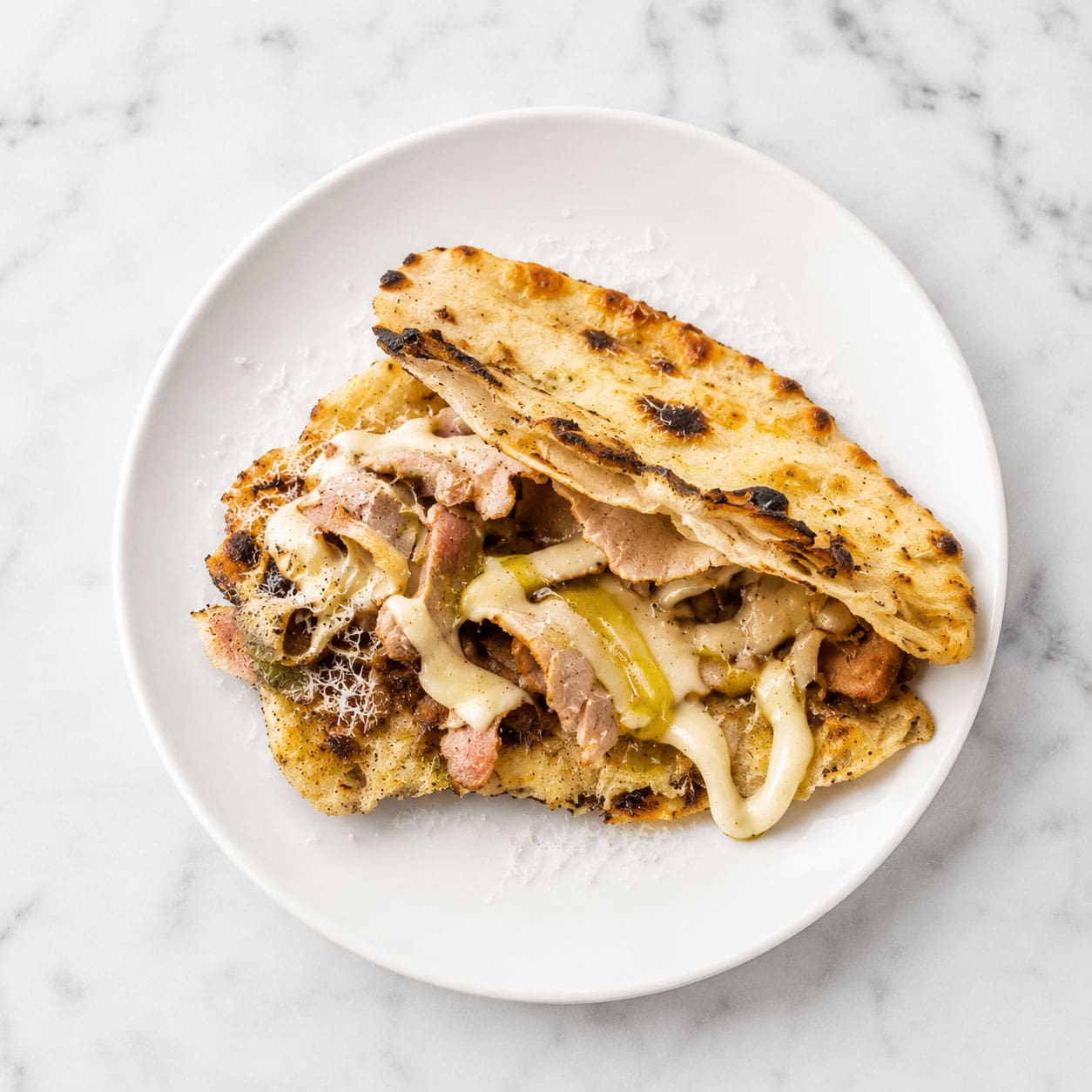 Crocchante Bianca - Crispy Crust, Porchetta alla Romana, Pecorino Romano