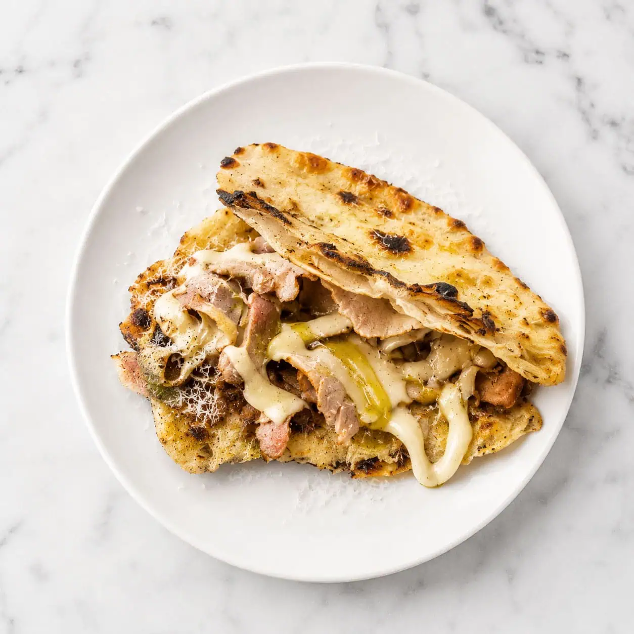 Crocchante Bianca - Crispy Crust, Porchetta alla Romana, Pecorino Romano