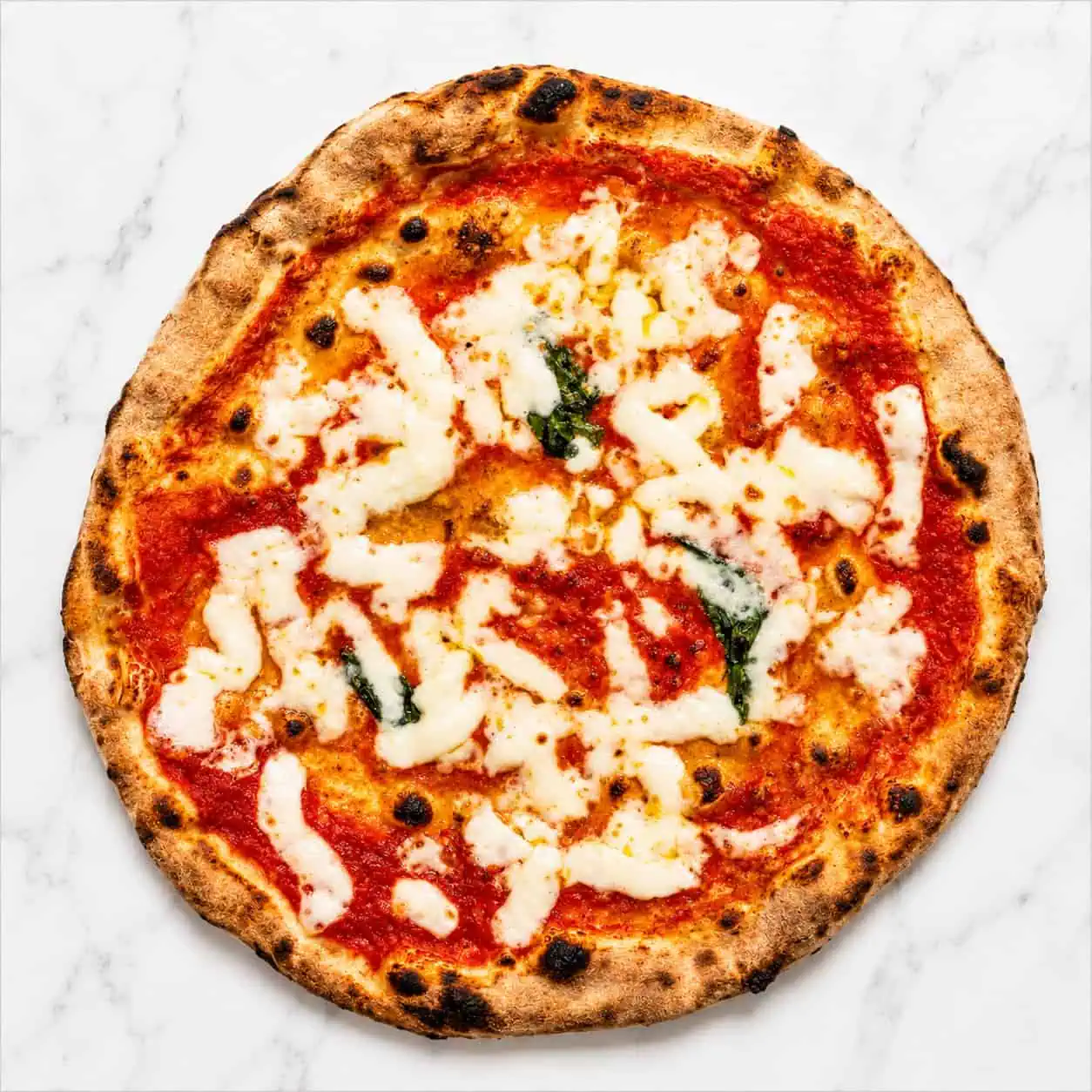 Margherita Classica Pizza - San Marzano, La Stella Buffalo Mozzarella, Pecorino Romano, Parmigiano Reggiano, Basil, Coratina Extra Virgin Olive Oil