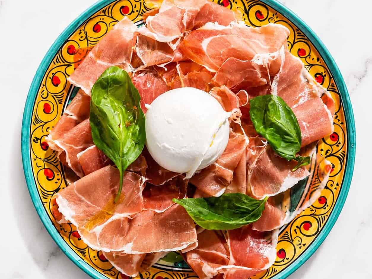 Prosciutto e Burrata - Prosciutto San Daniele & La Stella Buffalo Latticini Burrata, Grissini