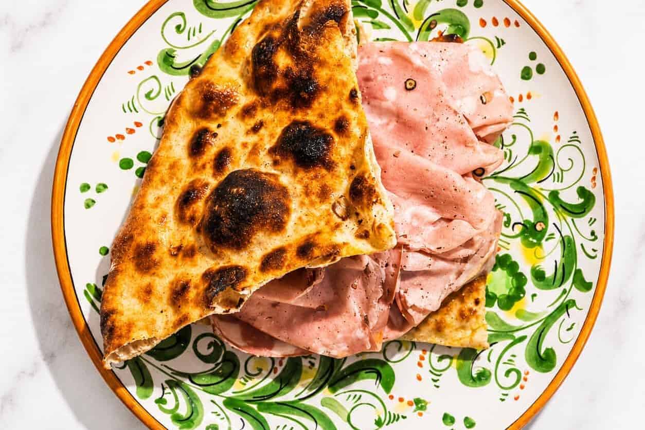Schiacciata con'botto de Mortazza - Crispy Crust with Mortadella