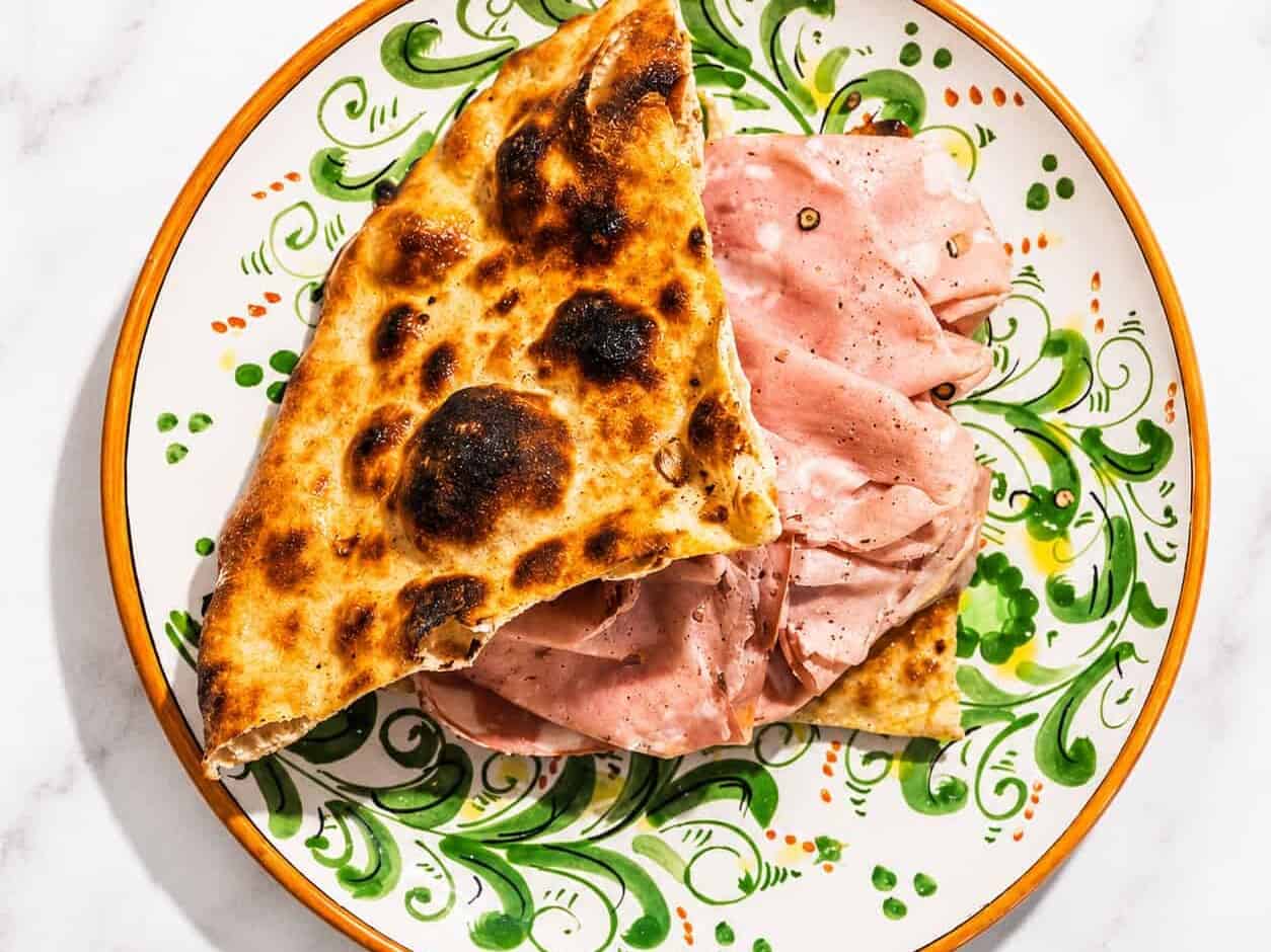 Schiacciata con'botto de Mortazza - Crispy Crust with Mortadella