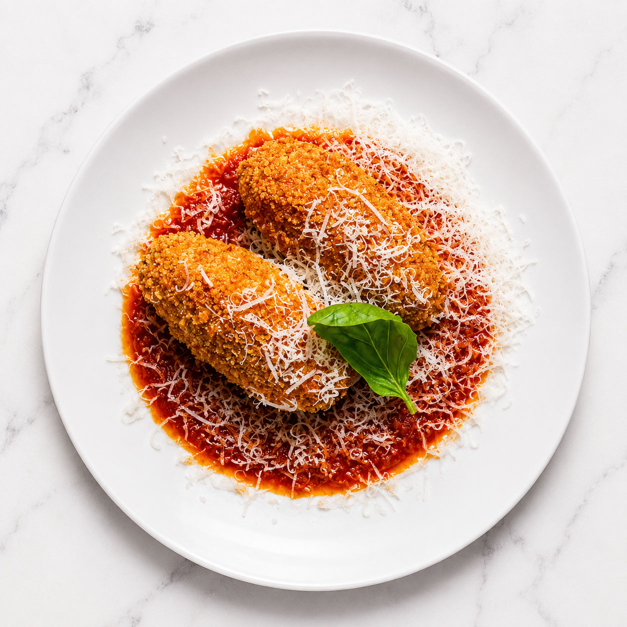 Supplì di Riso al Telefono - Roman Style Arancini. Pomodoro San Marzano, La Stella Buffalo Mozzarella, Pecorino Romano