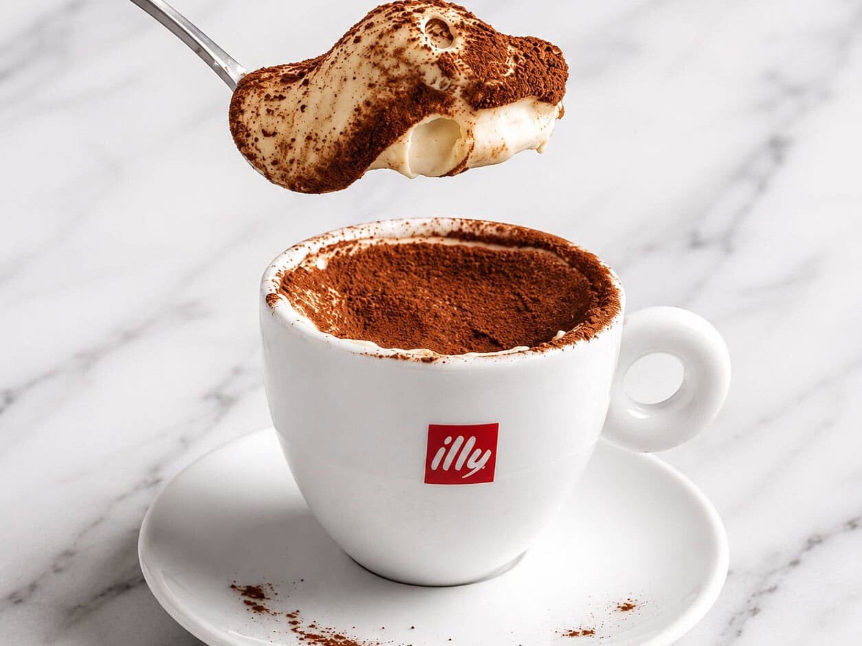 Tiramisú - Layers of Espresso Soaked Ladyfingers and a Smooth Mascarpone Cream, Dusted With Rich Cocoa Powder