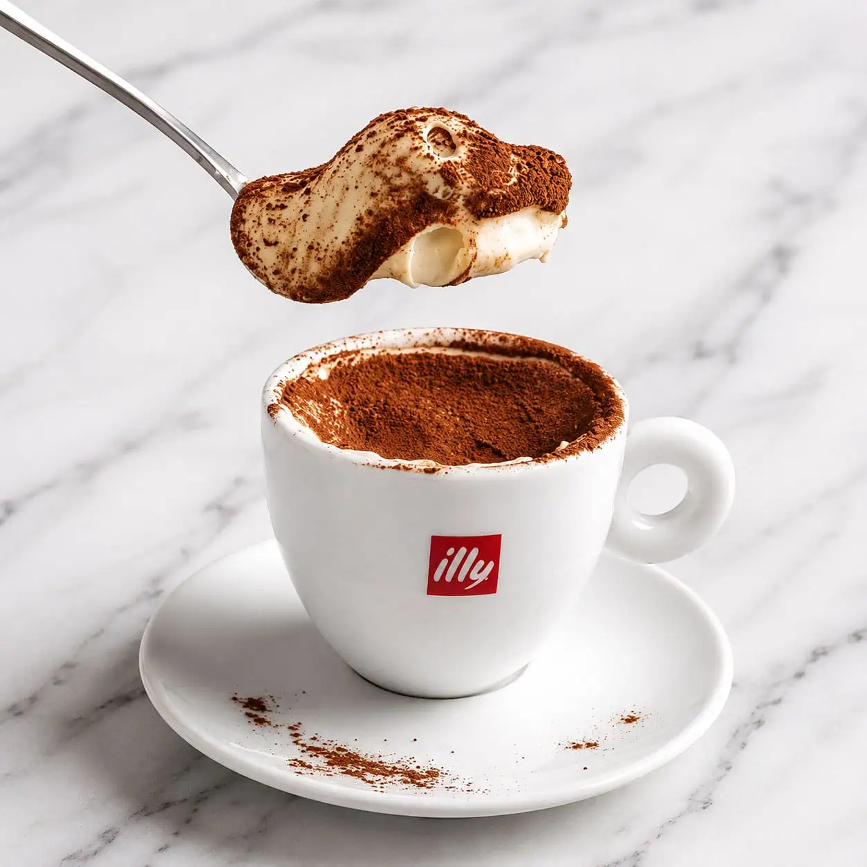 Tiramisú - Layers of Espresso Soaked Ladyfingers and a Smooth Mascarpone Cream, Dusted With Rich Cocoa Powder
